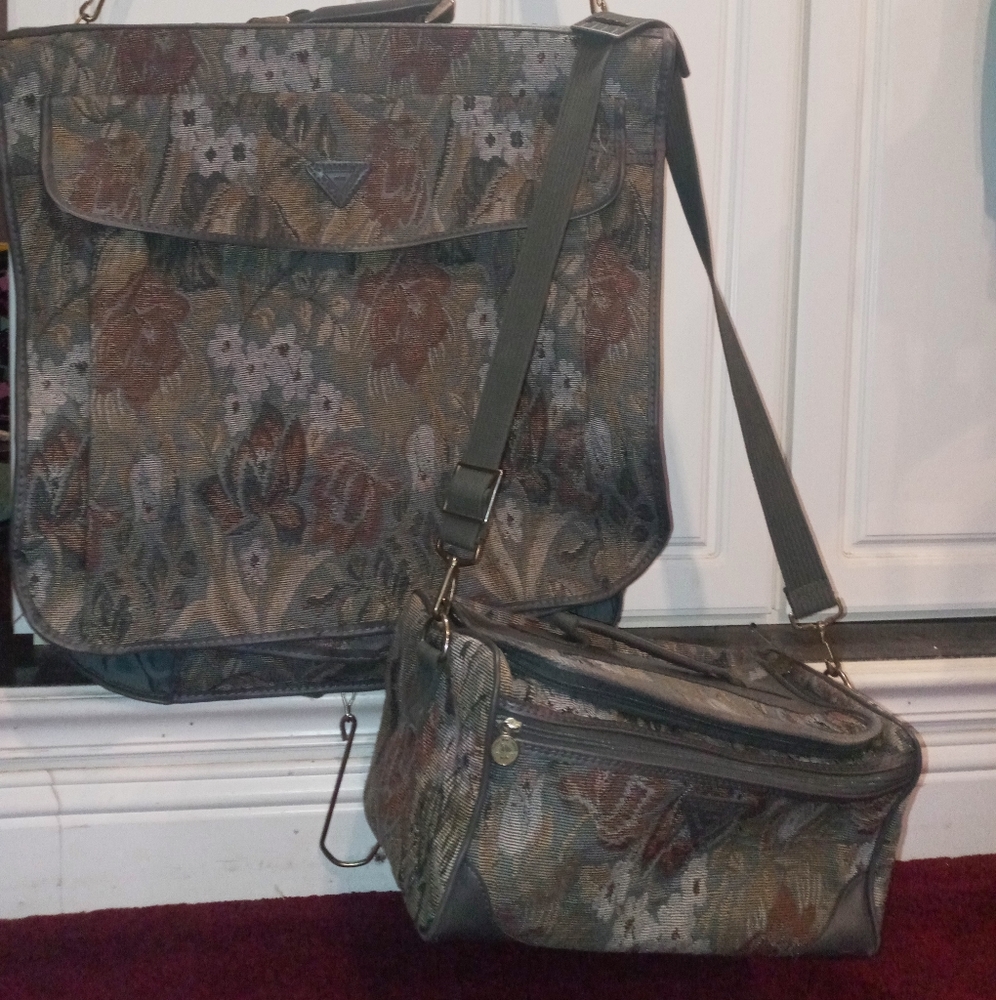 French West Indies authentic 2pc luggage